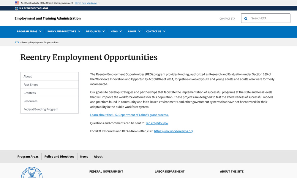 Reentry Employment Opportunities